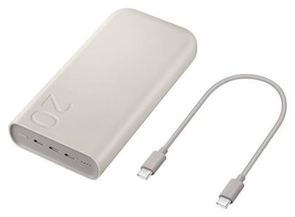 Power Bank 20000mAh 45W με 3 Θύρες USB-C Power Delivery Μπεζ Samsung